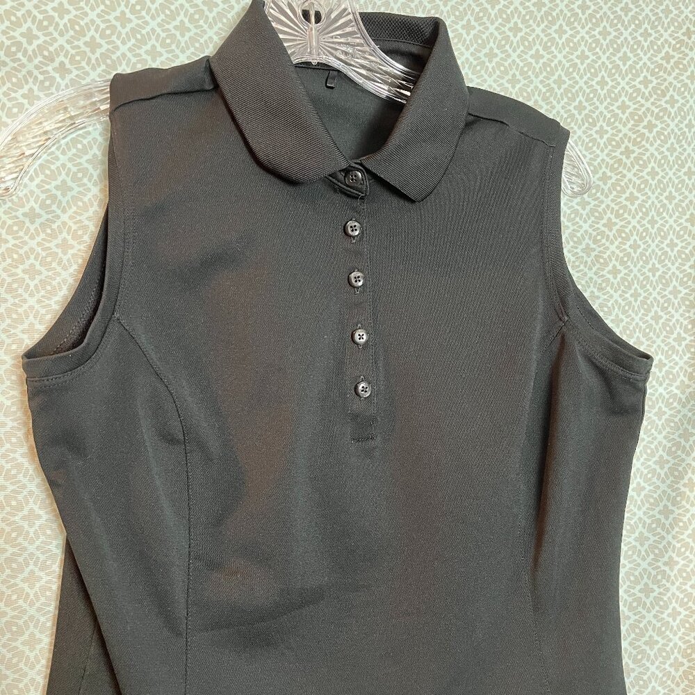 Women's Black sleeveless Nike Golf Polo, Size M